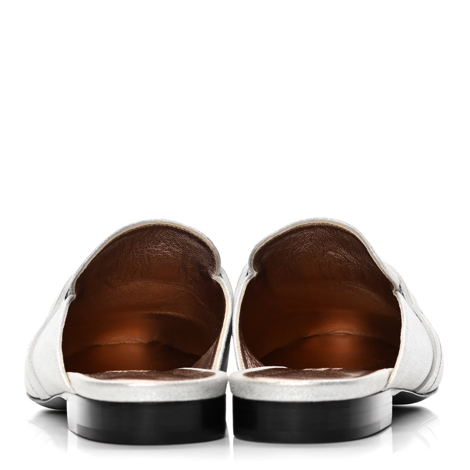 Hermes Metallic Velvet Goatskin Oz Mules 38 Gris Argente 6 of 10