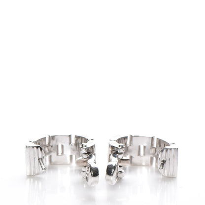 Cartier 18K White Gold Panthere Maillon Earrings 6 of 6