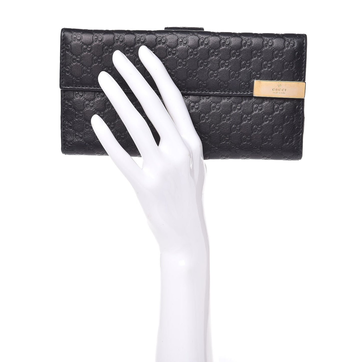 Soft Microguccissma Dice Continental Wallet Black