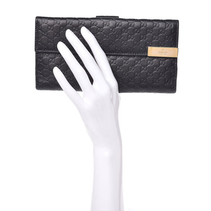 Gucci Soft Microguccissma Dice Continental Wallet Black 2 of 7
