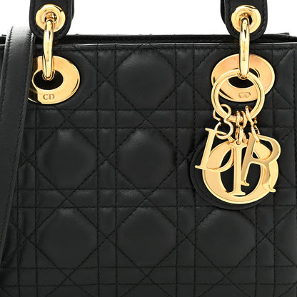 Christian Dior Lambskin Cannage Mini Lady Dior Black 8 of 10