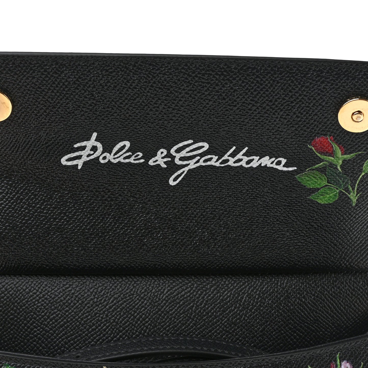 Dauphine Roses Print Small Miss Sicily Satchel Black