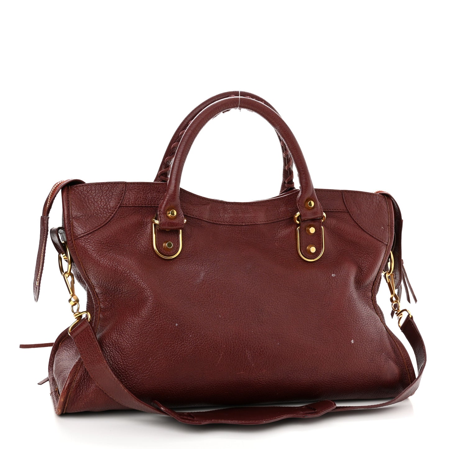 Chevre Gold Metallic Edge Hardware City Bordeaux