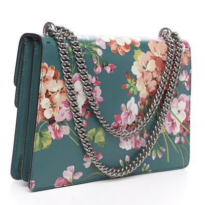 Gucci Calfskin Blooms Print Medium Dionysus Shoulder Bag Bright Emerald Multicolor 3 of 10