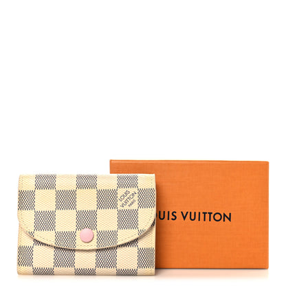Louis Vuitton Damier Azur Rosalie Coin Purse Rose Ballerine 7 of 7