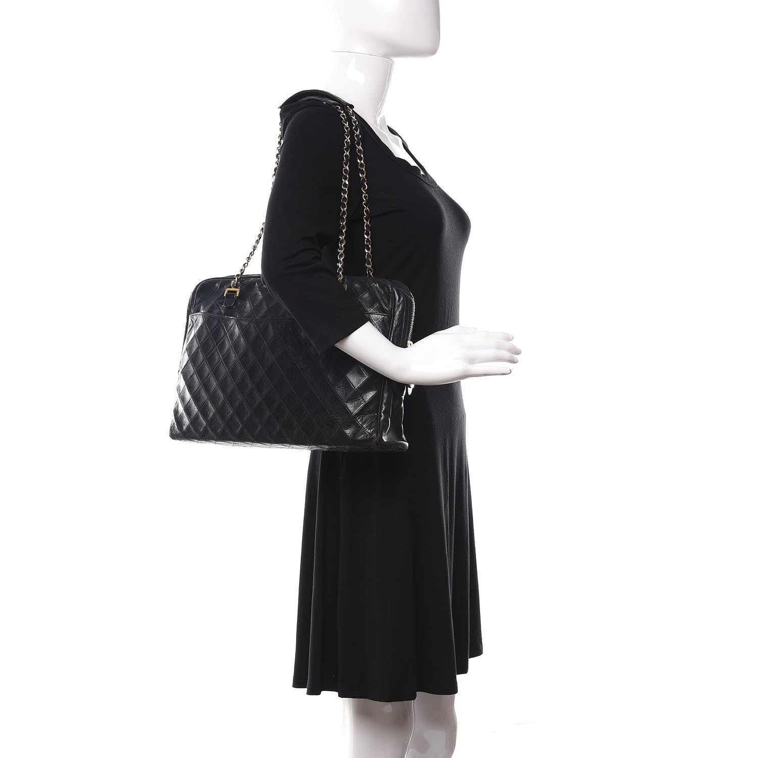 Chanel Lambskin Quilted Shoulder Bag Black 2 of 16