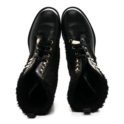 Louis Vuitton Shearling Calfskin Territory Ranger Combat Boots 41 Black 2 of 9