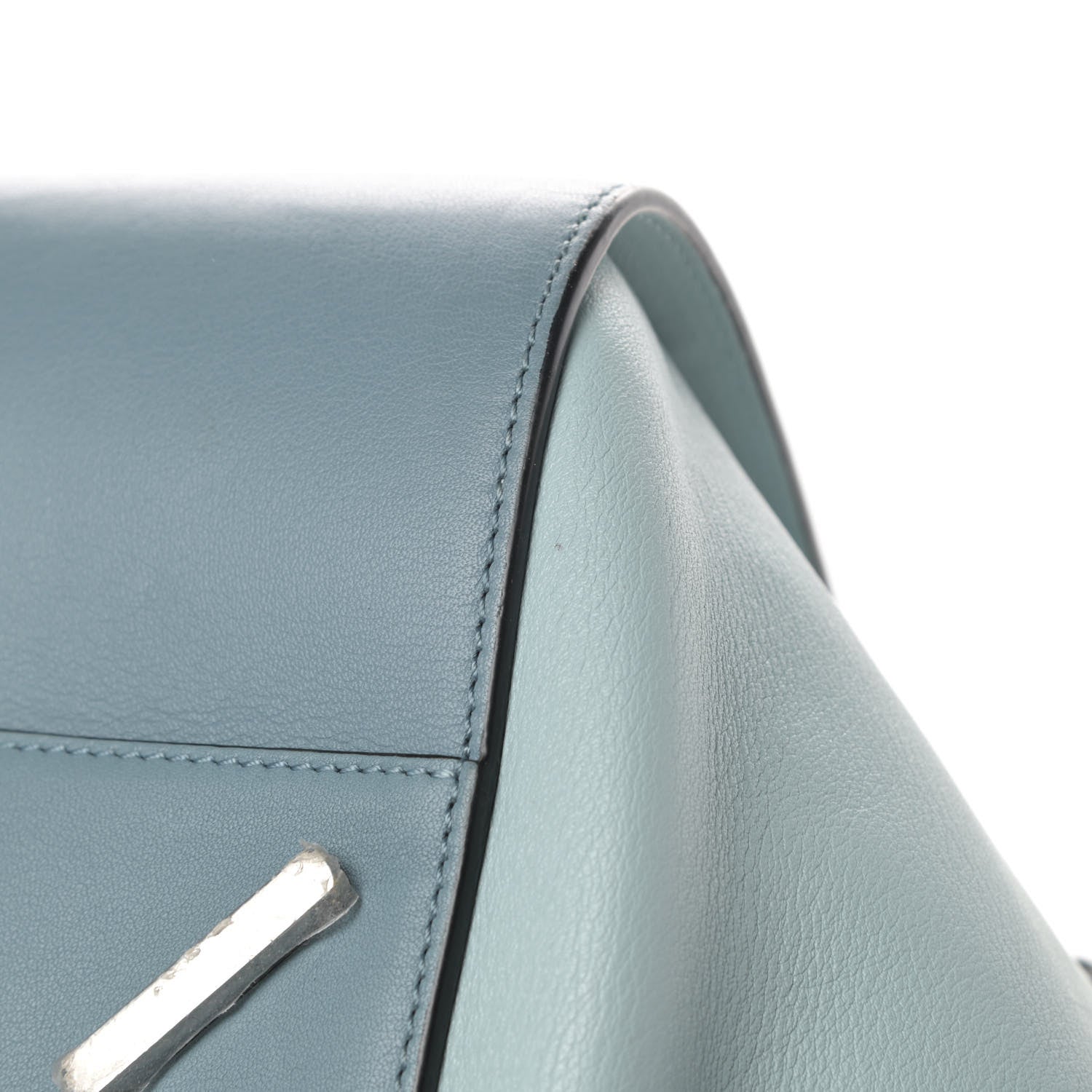 Loewe Calfskin Large Hammock Shoulder Bag Aqua Light Blue Stone 13 of 14