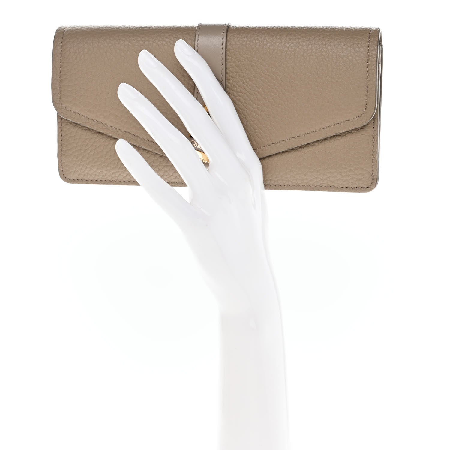 Chloe Calfskin Aby Flap Wallet Motty Grey 2 of 9