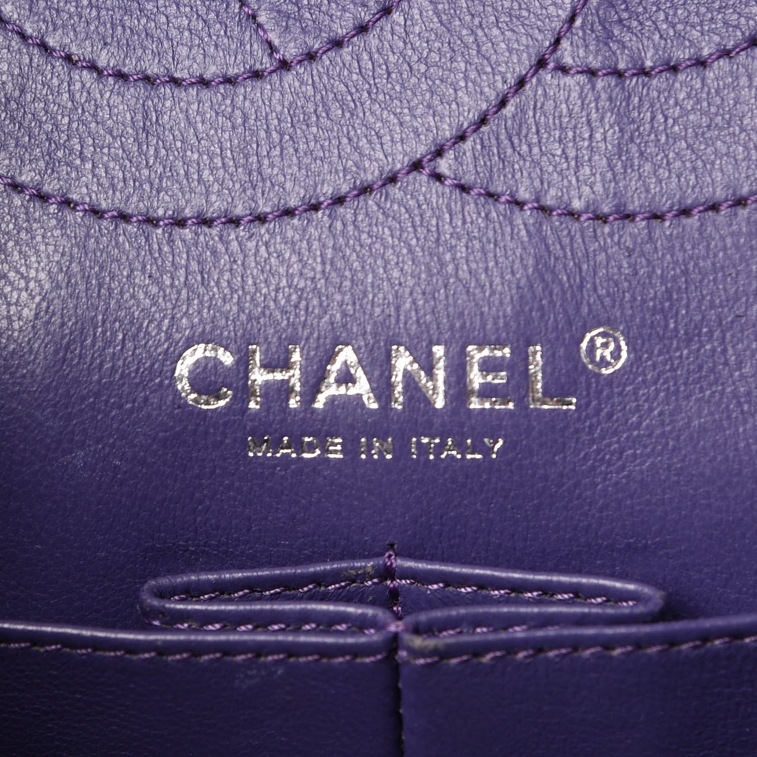 Chanel Lambskin Quilted 2.55 Reissue 226 Flap Purple 7 of 10