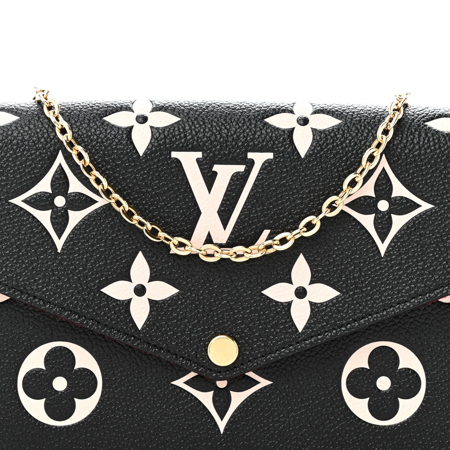 Louis Vuitton Empreinte Monogram Giant Felicie Pochette Black Beige 8 of 11