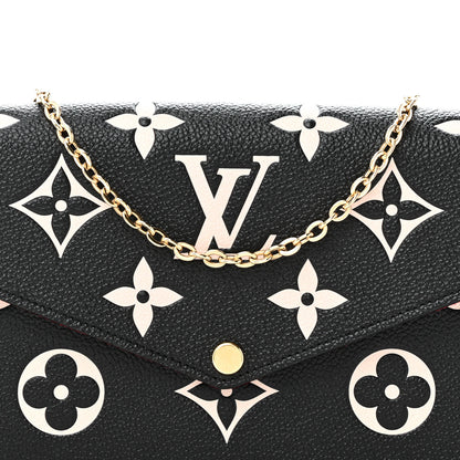 Louis Vuitton Empreinte Monogram Giant Felicie Pochette Black Beige 8 of 11