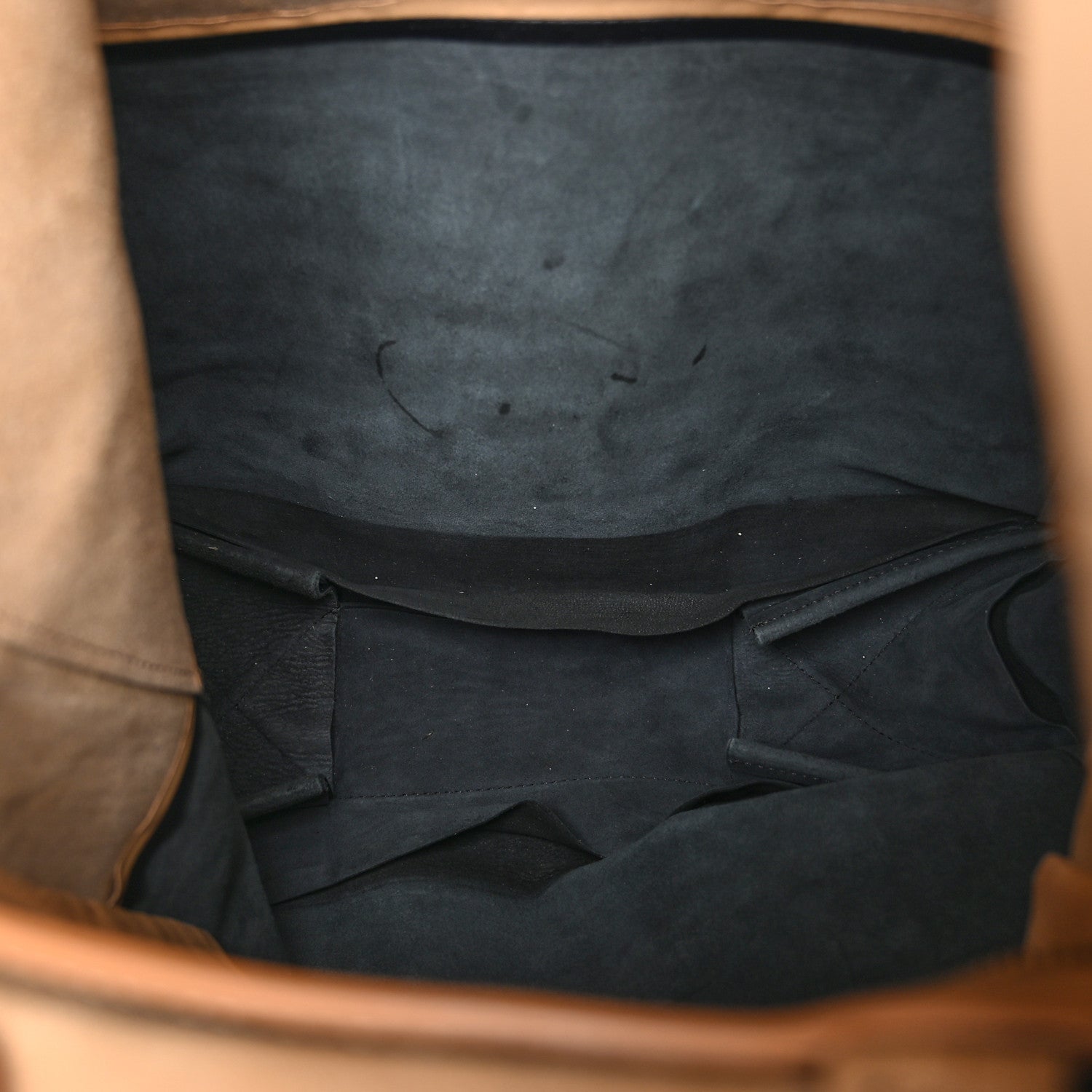 Celine Lambskin Vertical Bi-Cabas Beige Black 5 of 10