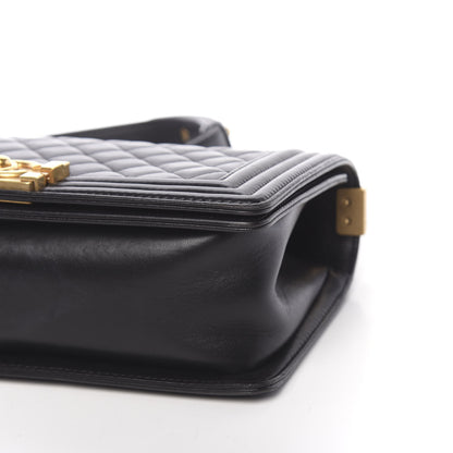 Chanel Lambskin Quilted Medium Boy Flap Black 12 of 13