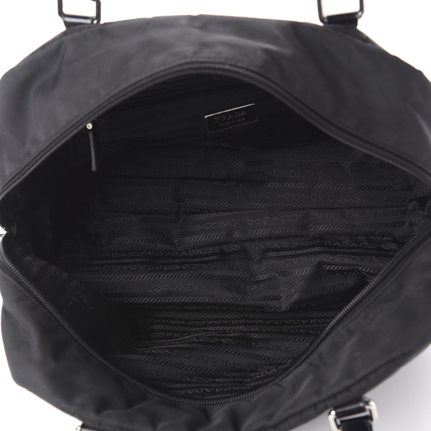 Tessuto Nylon Logo Shoulder Bag Black