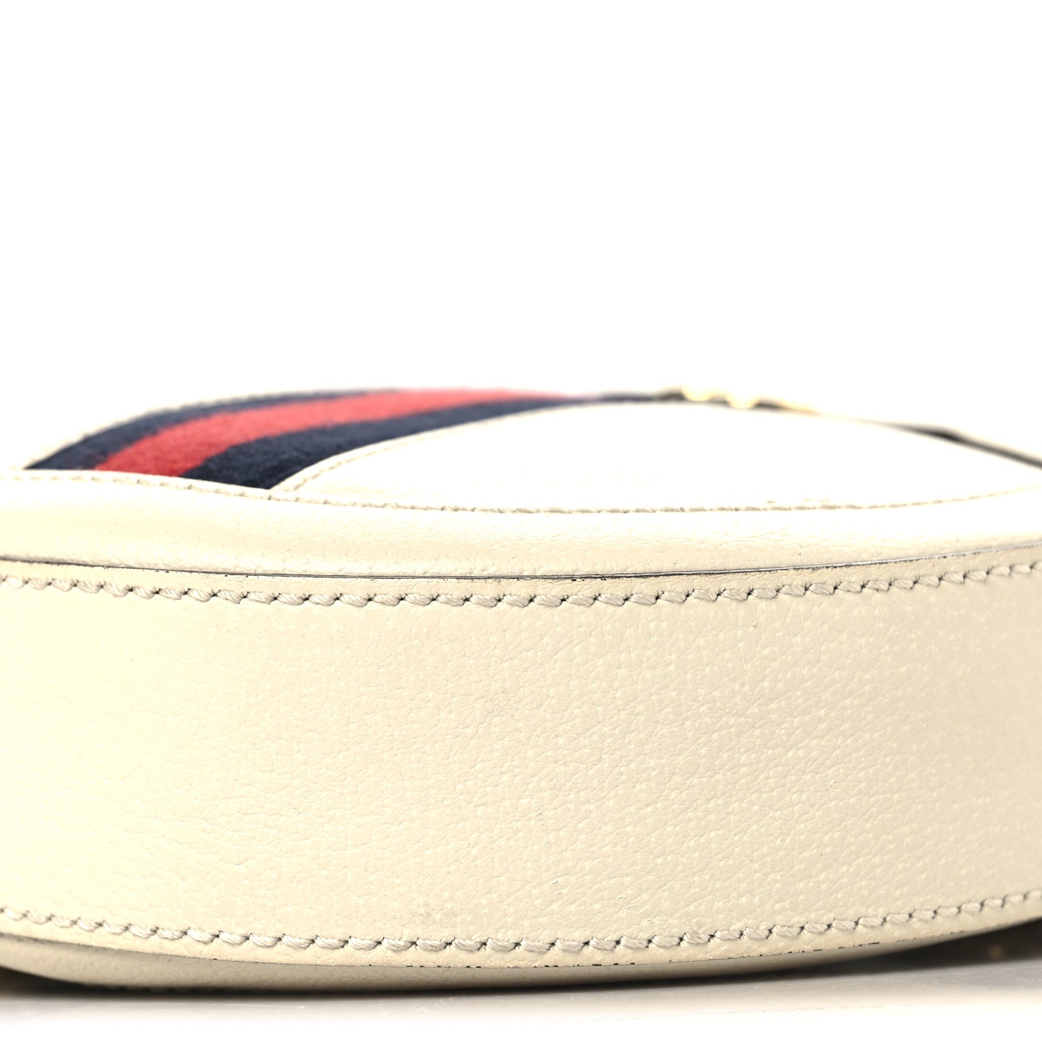 Gucci Textured Calfskin Web Mini Ophidia Round Shoulder Bag Mystic White 10 of 10