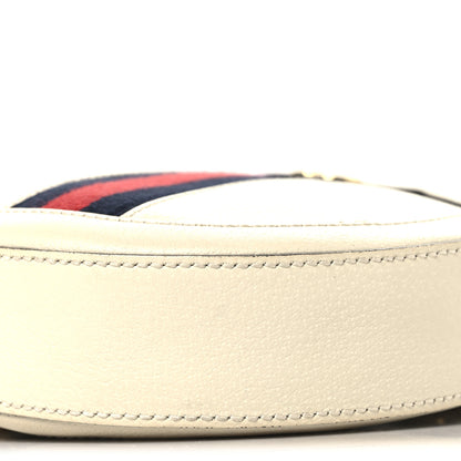 Gucci Textured Calfskin Web Mini Ophidia Round Shoulder Bag Mystic White 10 of 10
