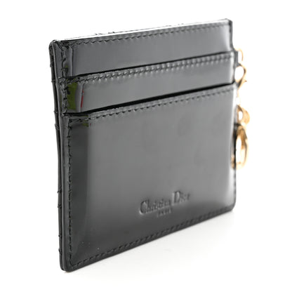Christian Dior Patent Cannage Lady Dior Card Holder Black 3 of 10