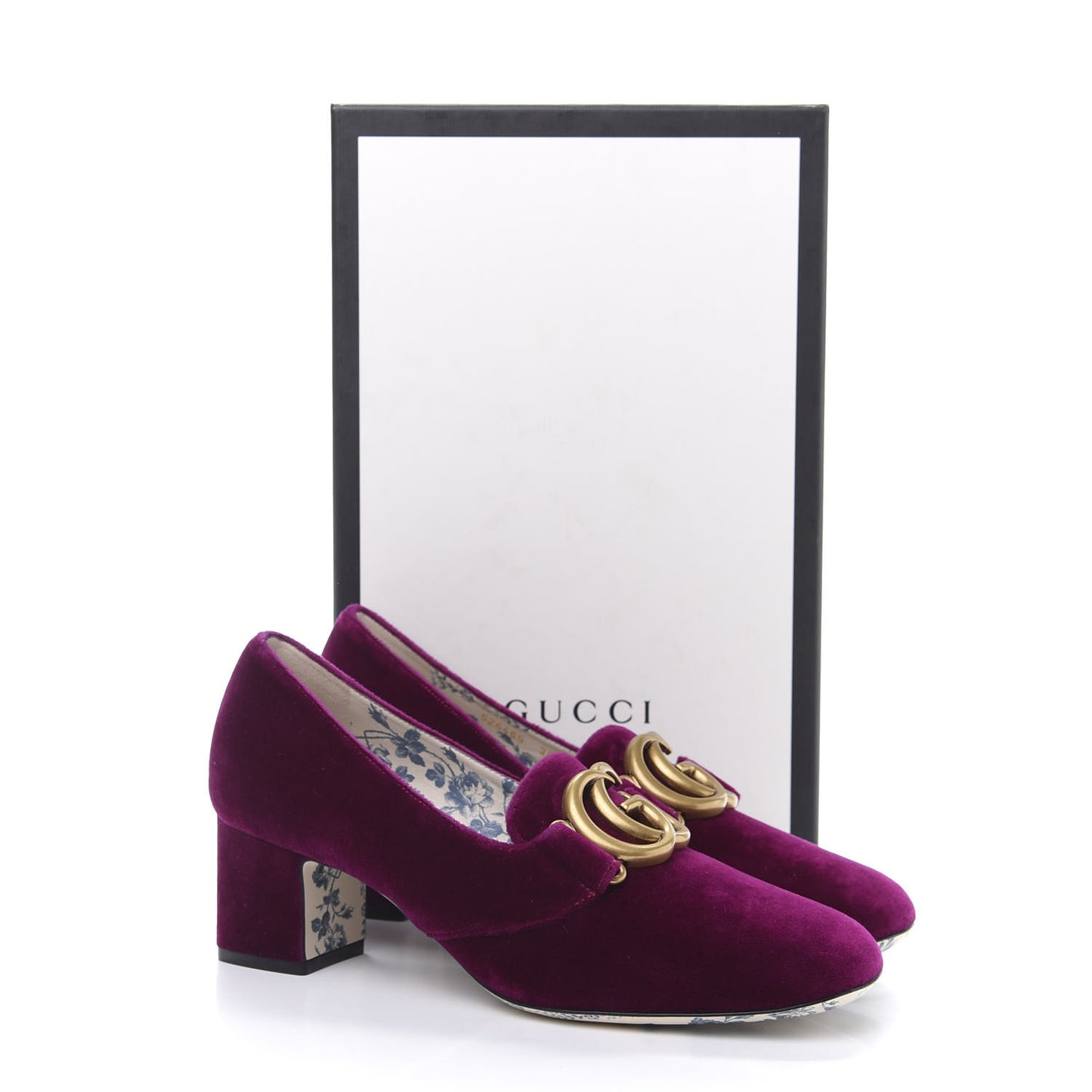 Softy Velvet GG Victoire 55mm Loafer Pumps 38 Fucsia