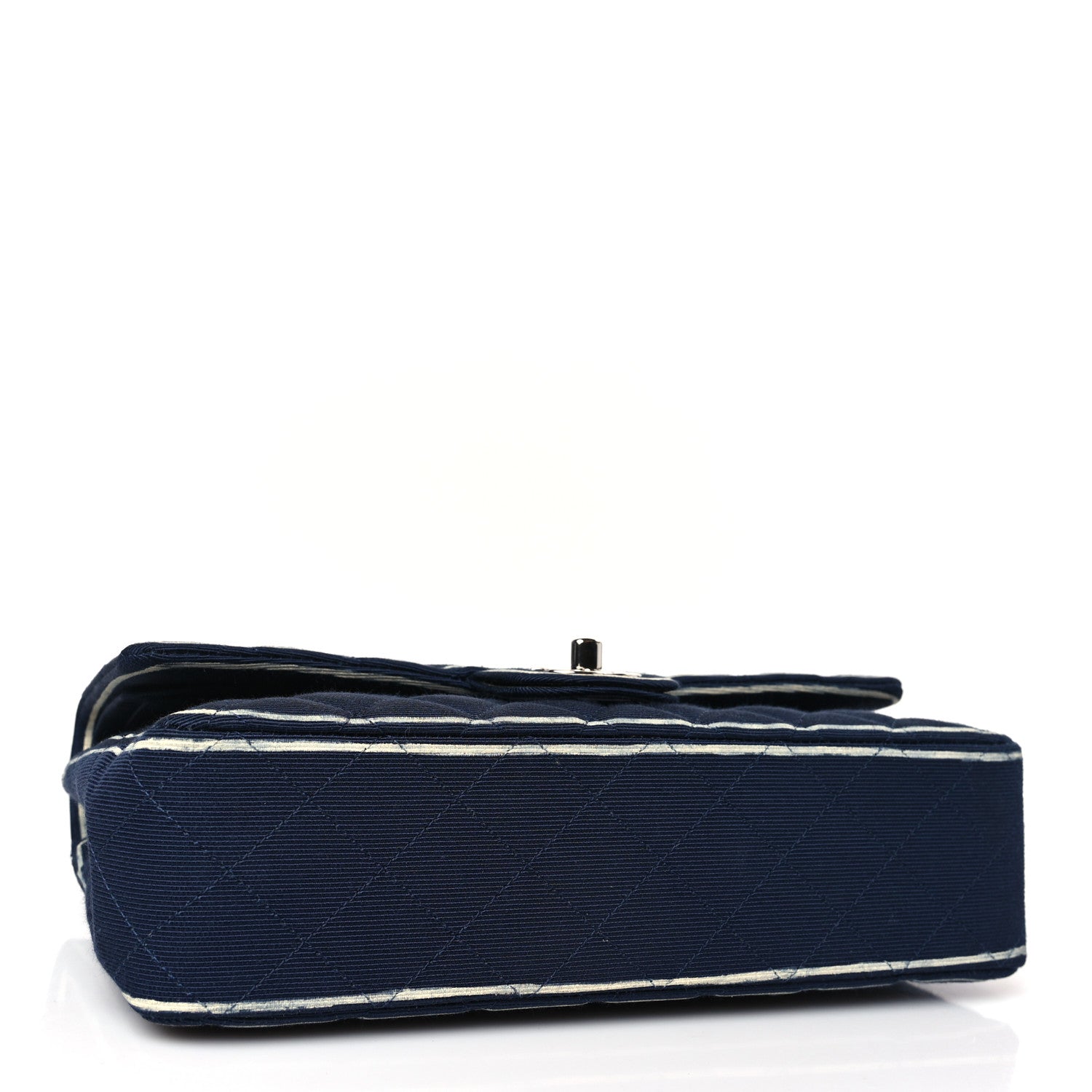 Chanel Grosgrain Quilted Medium Double Flap Navy 4 of 9