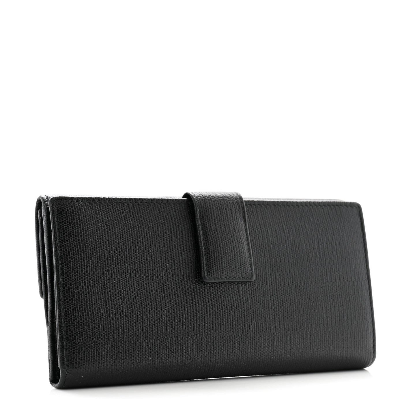 Textured Calfskin Y Ligne Clutch Black