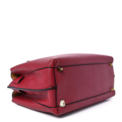 MCM Grained Calfskin Medium Milla Tote Ruby Red 4 of 13