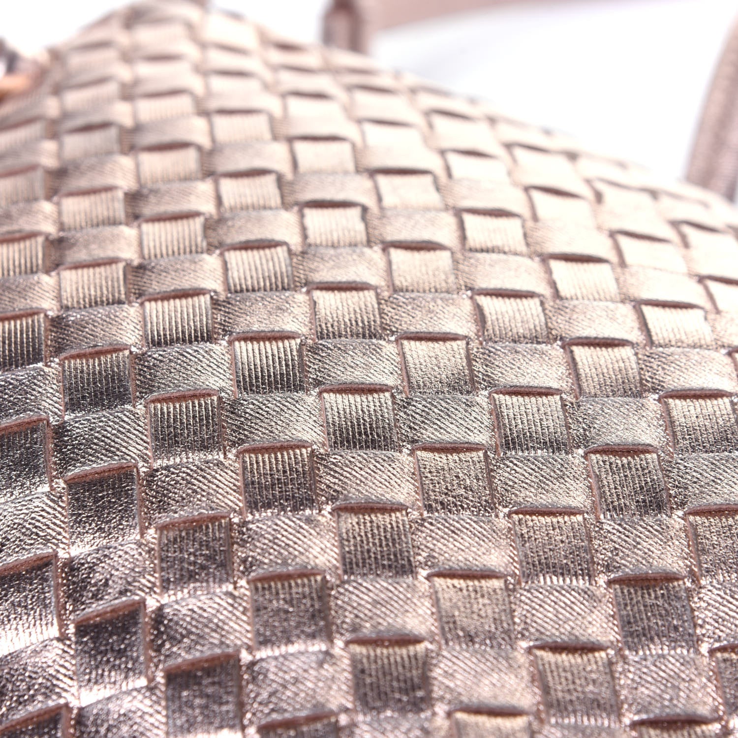 Bottega Veneta Metallic Grosgrain Intrecciato Pillow Crossbody Messenger Rose Gold 11 of 11