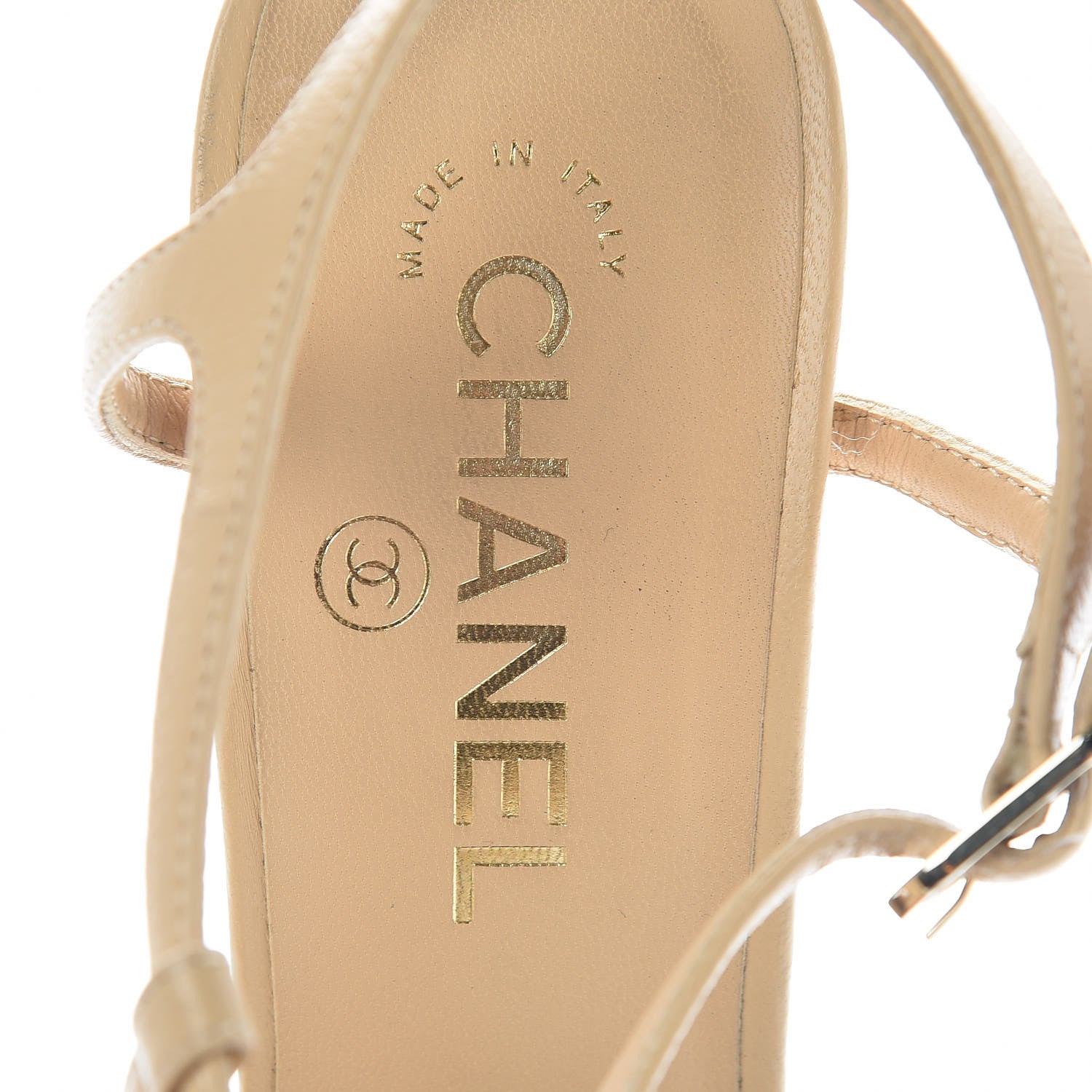 Chanel Lambskin Cap Toe CC Slingback Pumps 39.5 Beige Black 11 of 11
