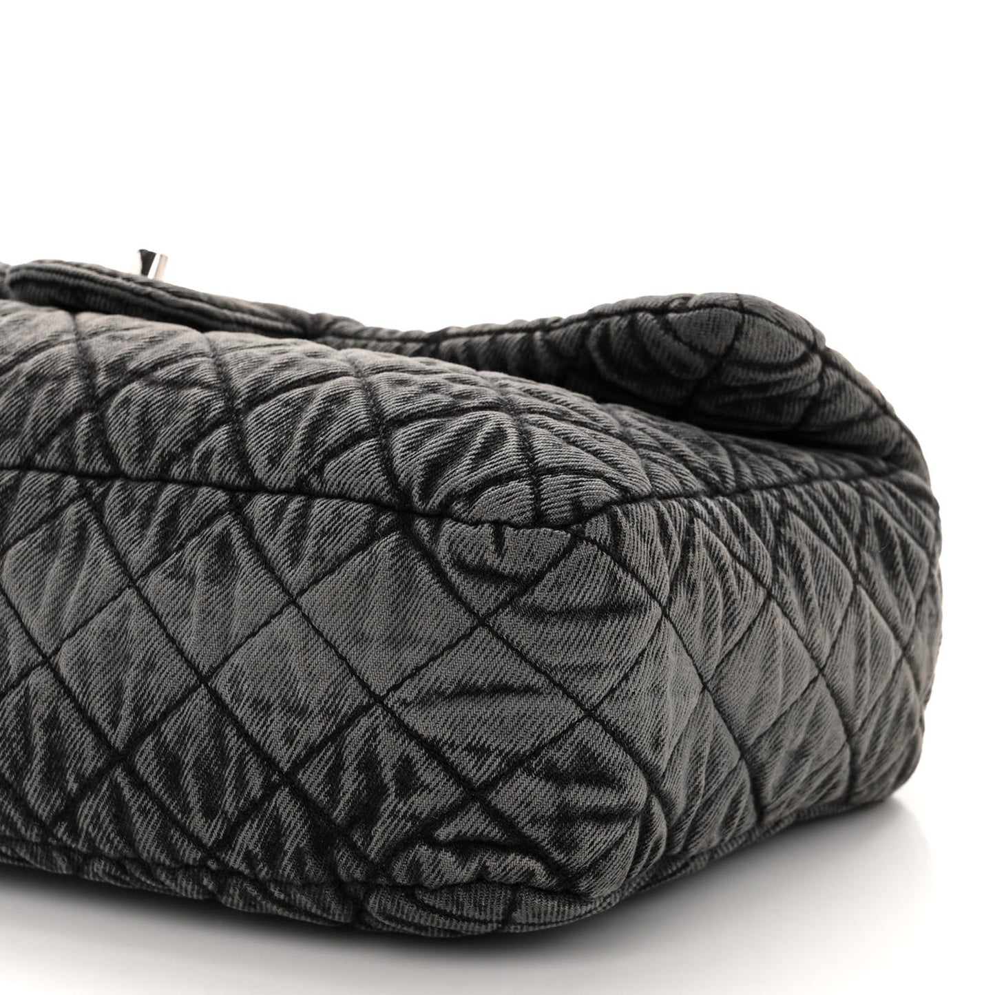 Denim Quilted Denimpression Flap Grey Black