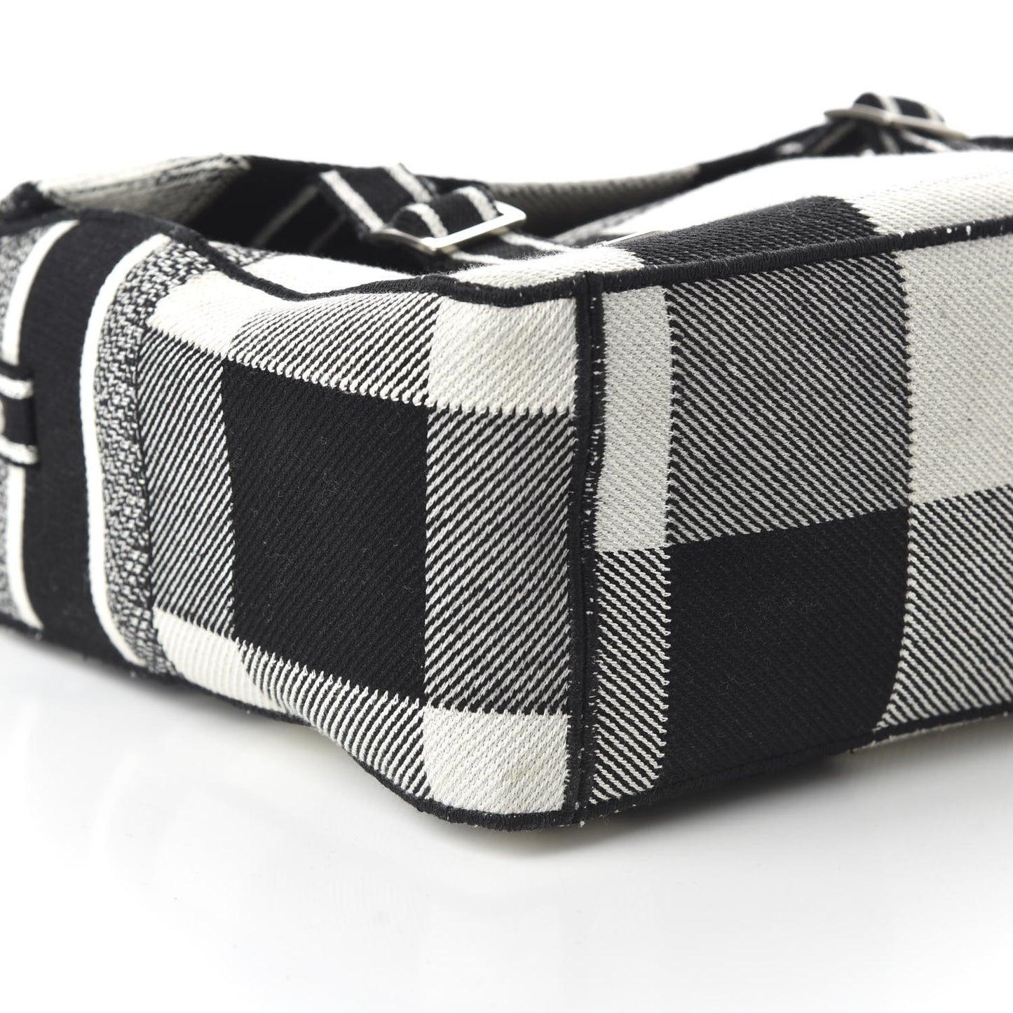 Canvas Tartan Diorcamp Messenger Black White