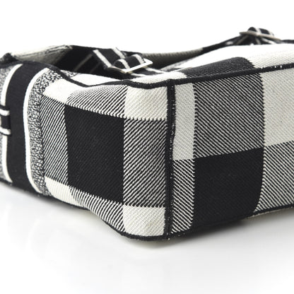 Christian Dior Canvas Tartan Diorcamp Messenger Black White 6 of 8