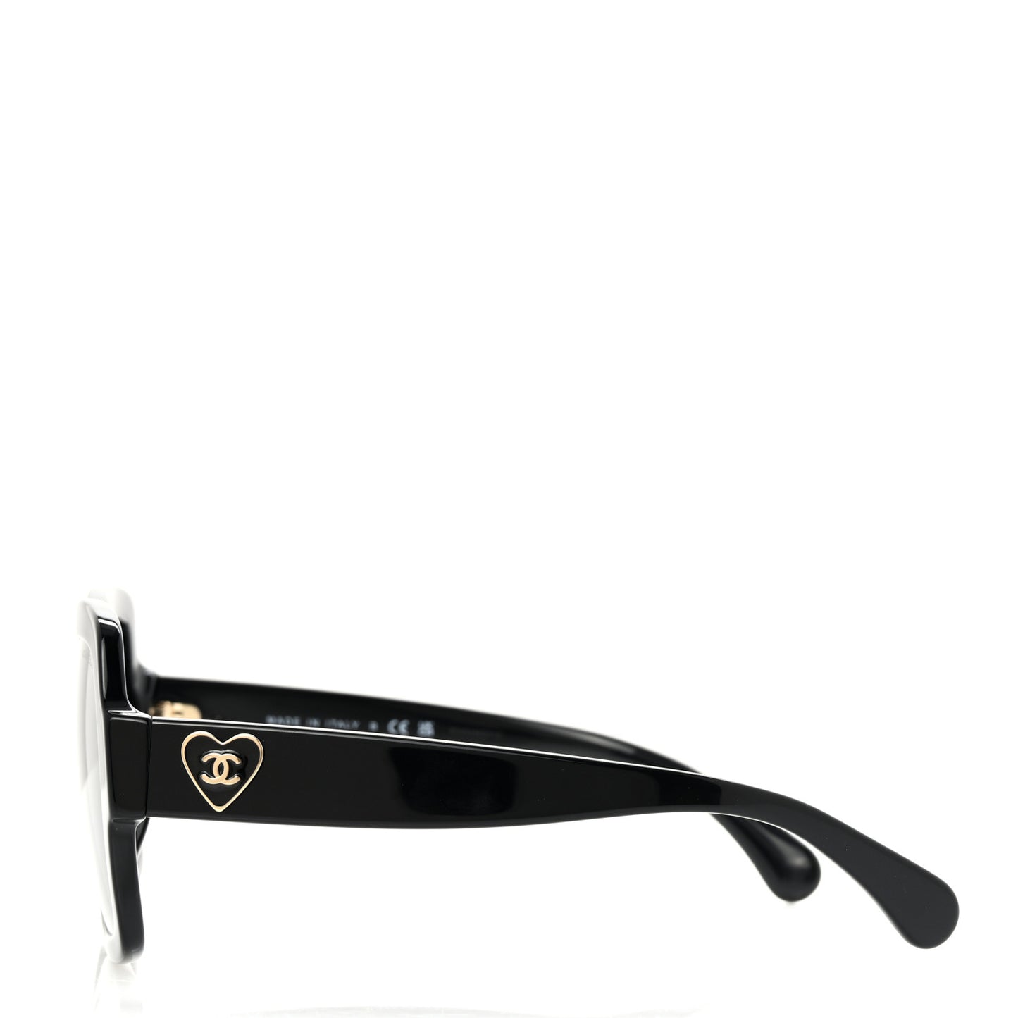 Acetate Square Heart Sunglasses 5479-A Black