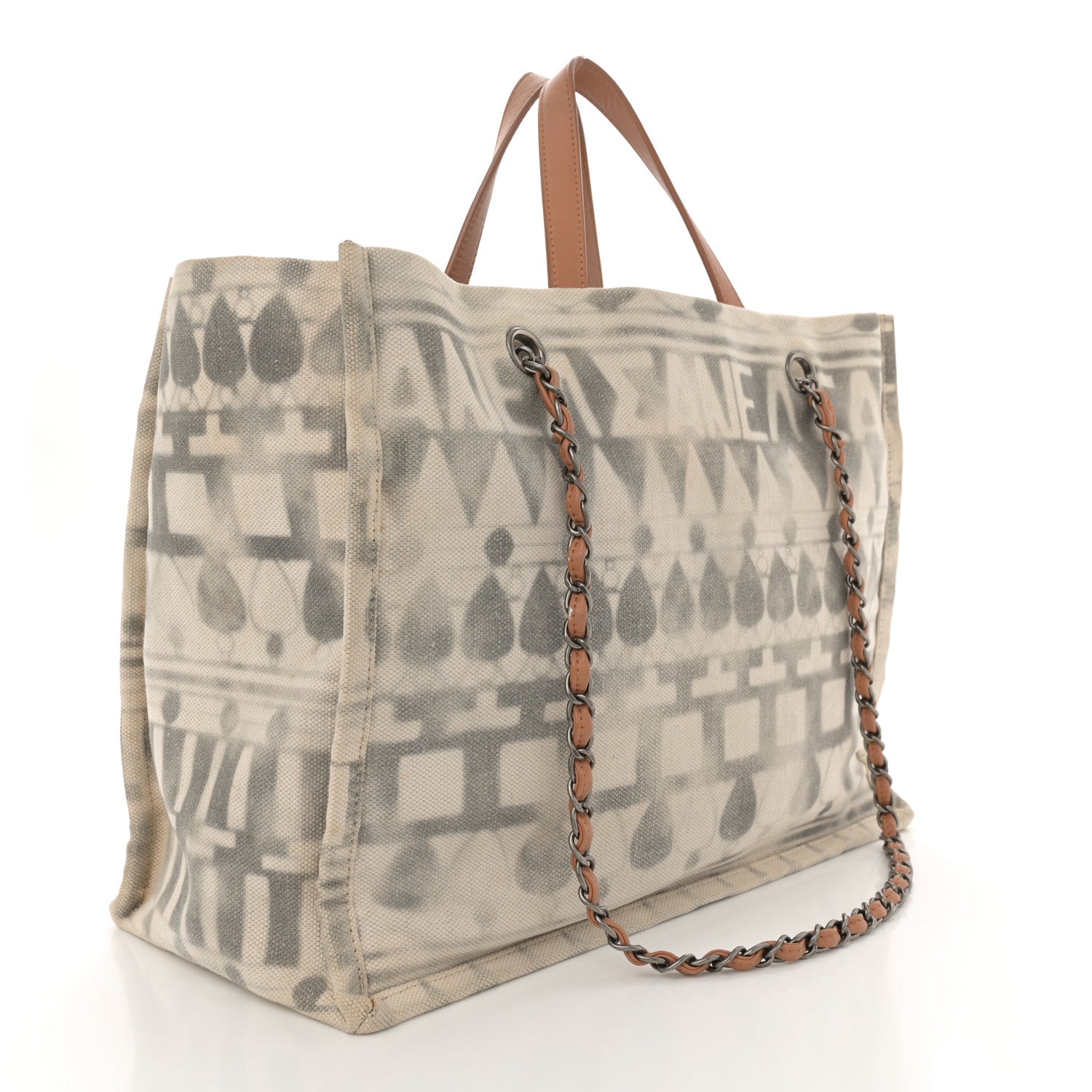Chanel Canvas Small Iliad Shopping Tote Beige 3 of 15