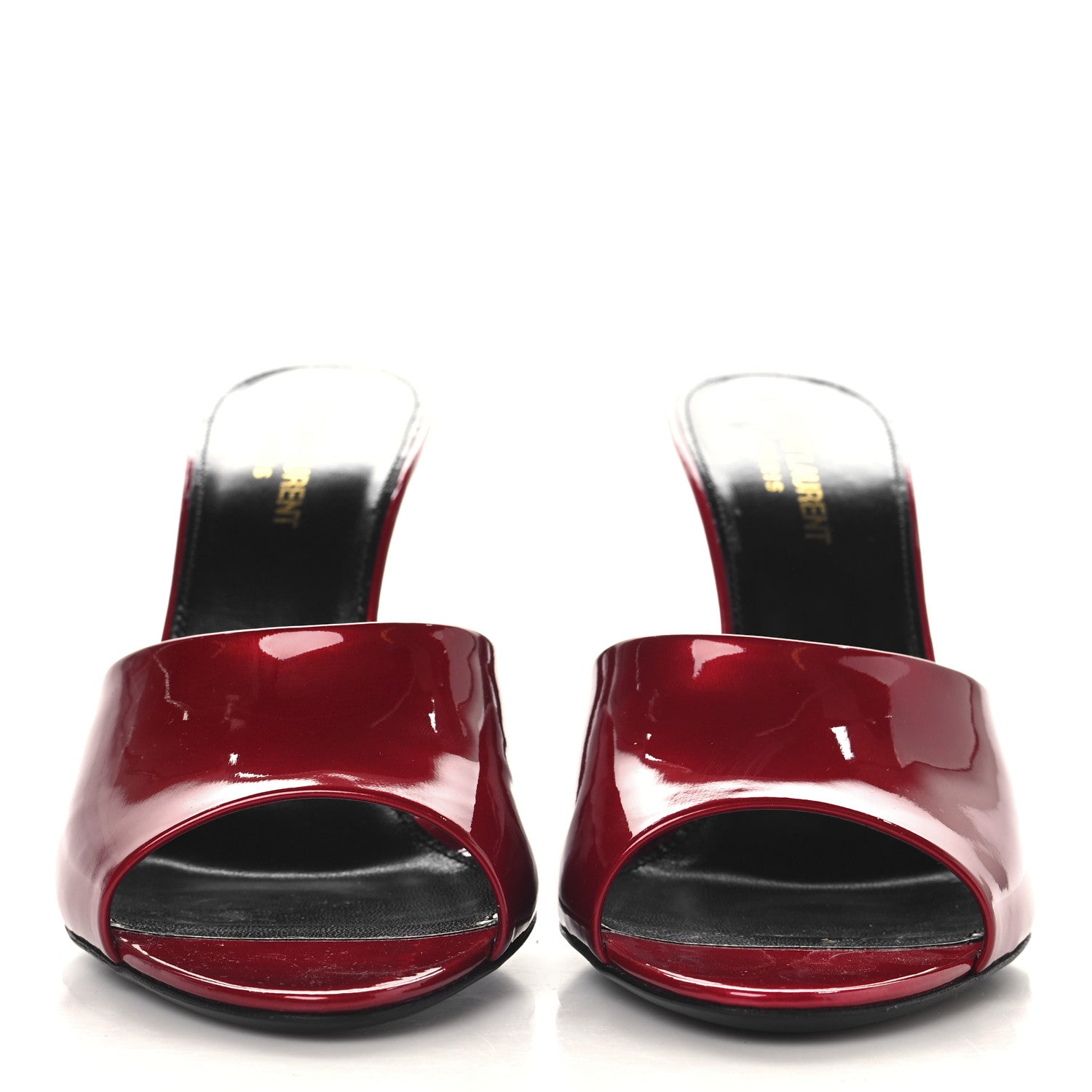 Saint Laurent Vernice Gloss La 16 95 Mule Sandals 39 Tibet Red 3 of 10