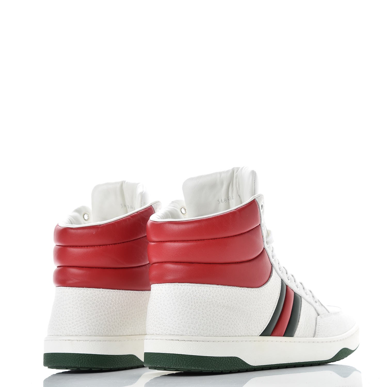 Gucci Calfskin Web Mens High Top Sneakers 10 White 4 of 11