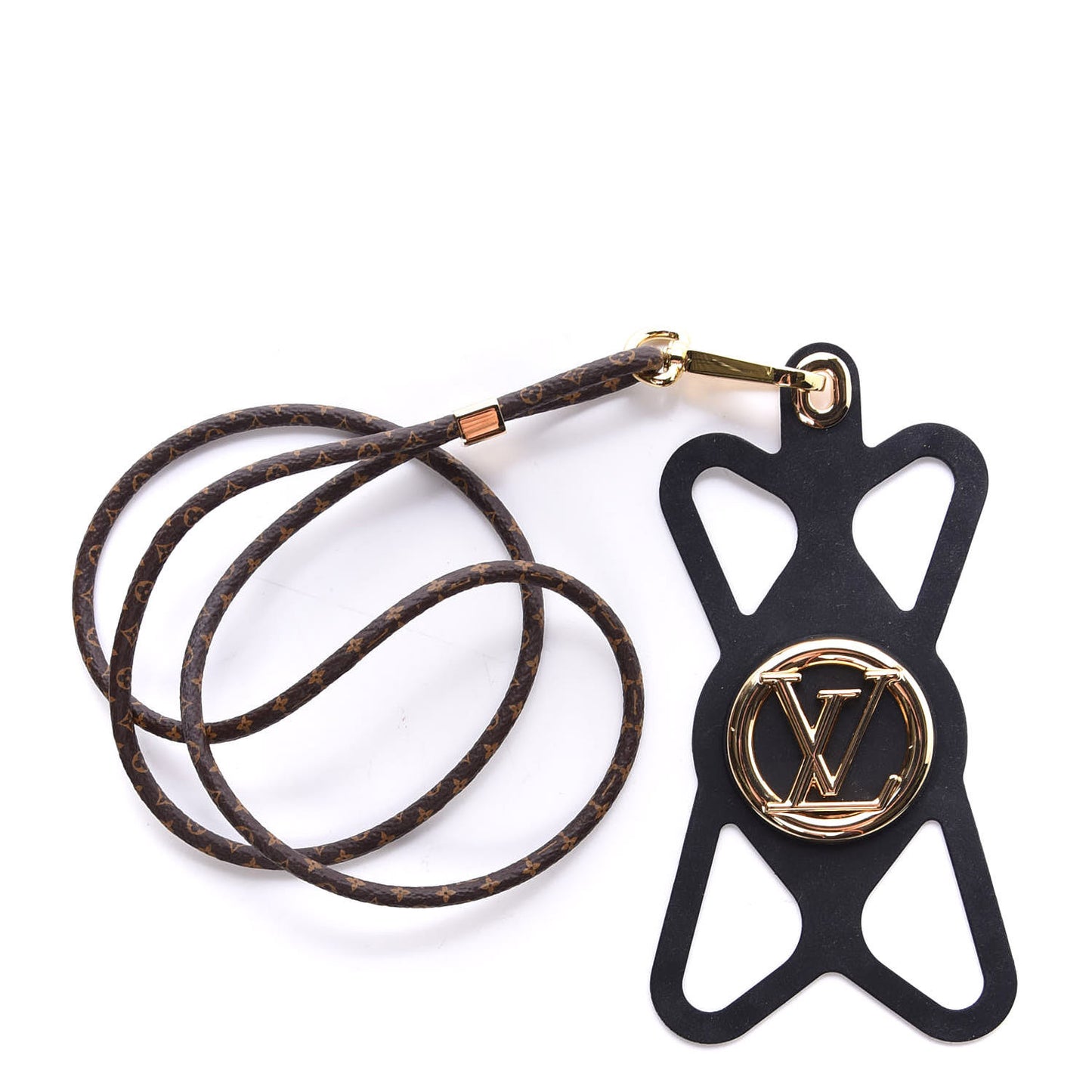 Monogram Silicone Louise Phone Holder Black