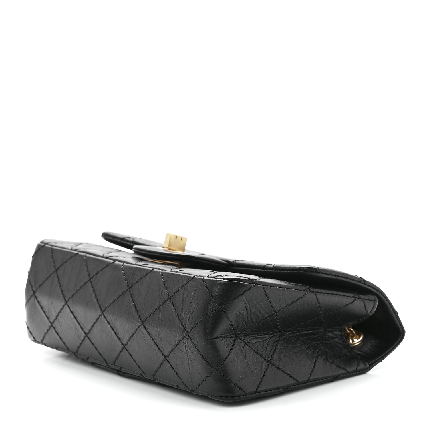 Chanel Aged Calfskin Quilted 2.55 Reissue Mini Flap Black 9 of 12