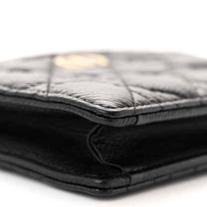 Christian Dior Calfskin Cannage Caro Zipped Pouch With Chain Black 9 of 11