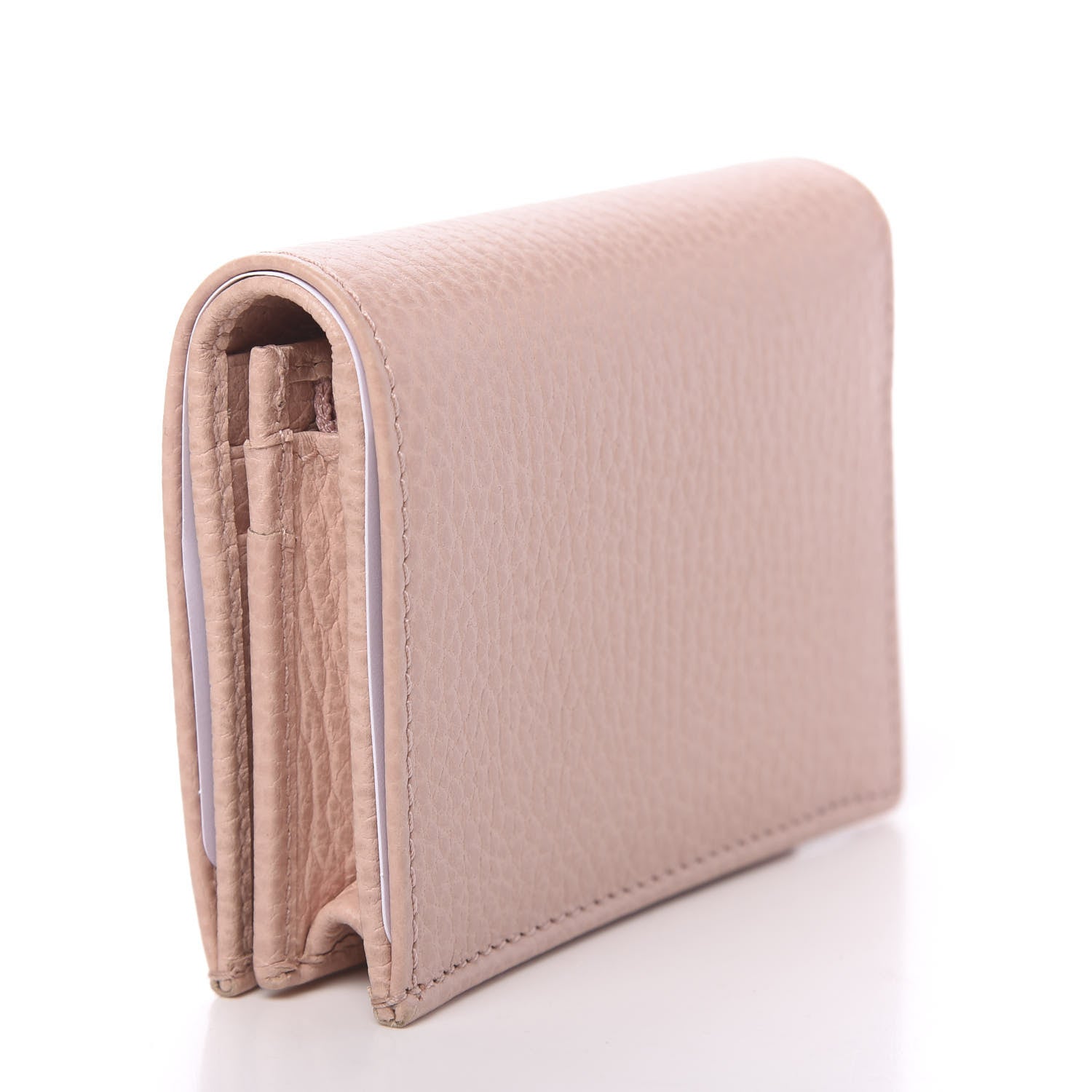Gucci Dollar Calfskin GG Marmont Card Case Perfect Pink 3 of 8
