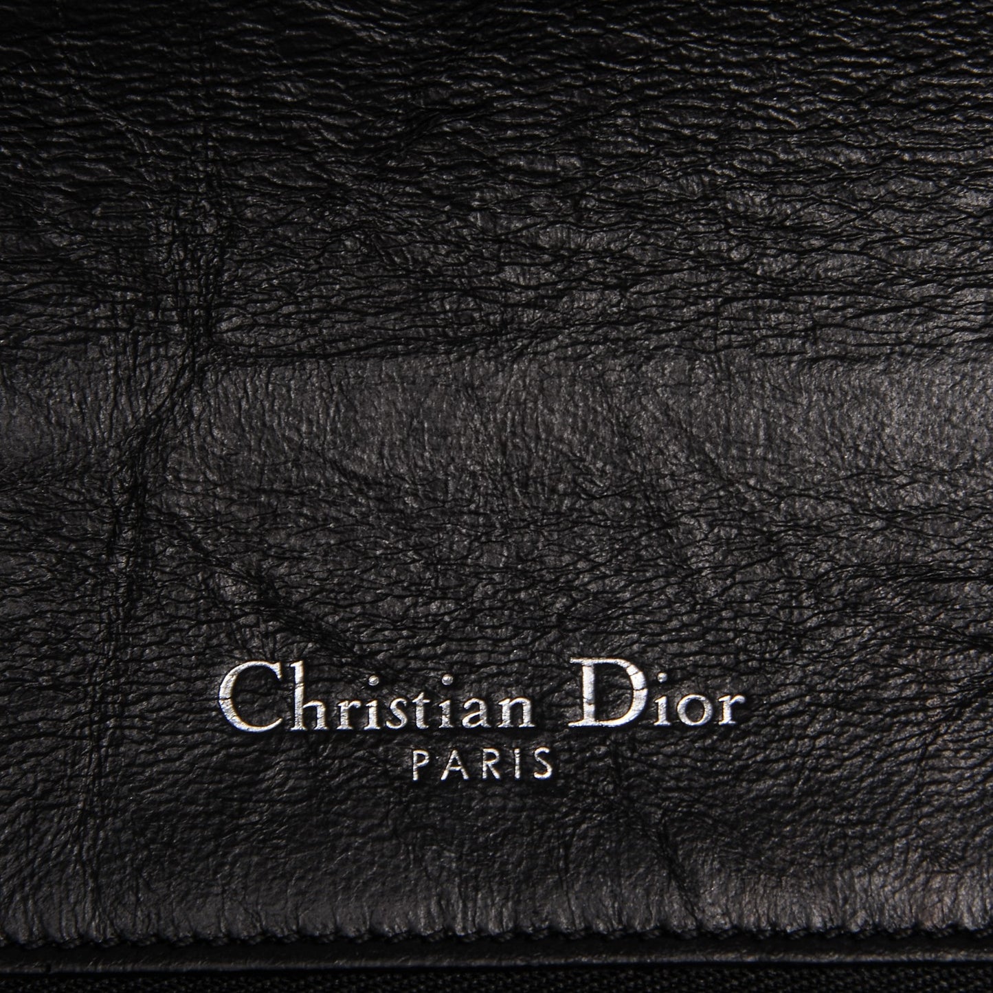 Crinkled Lambskin Cannage Medium Diorama Flap Bag Black