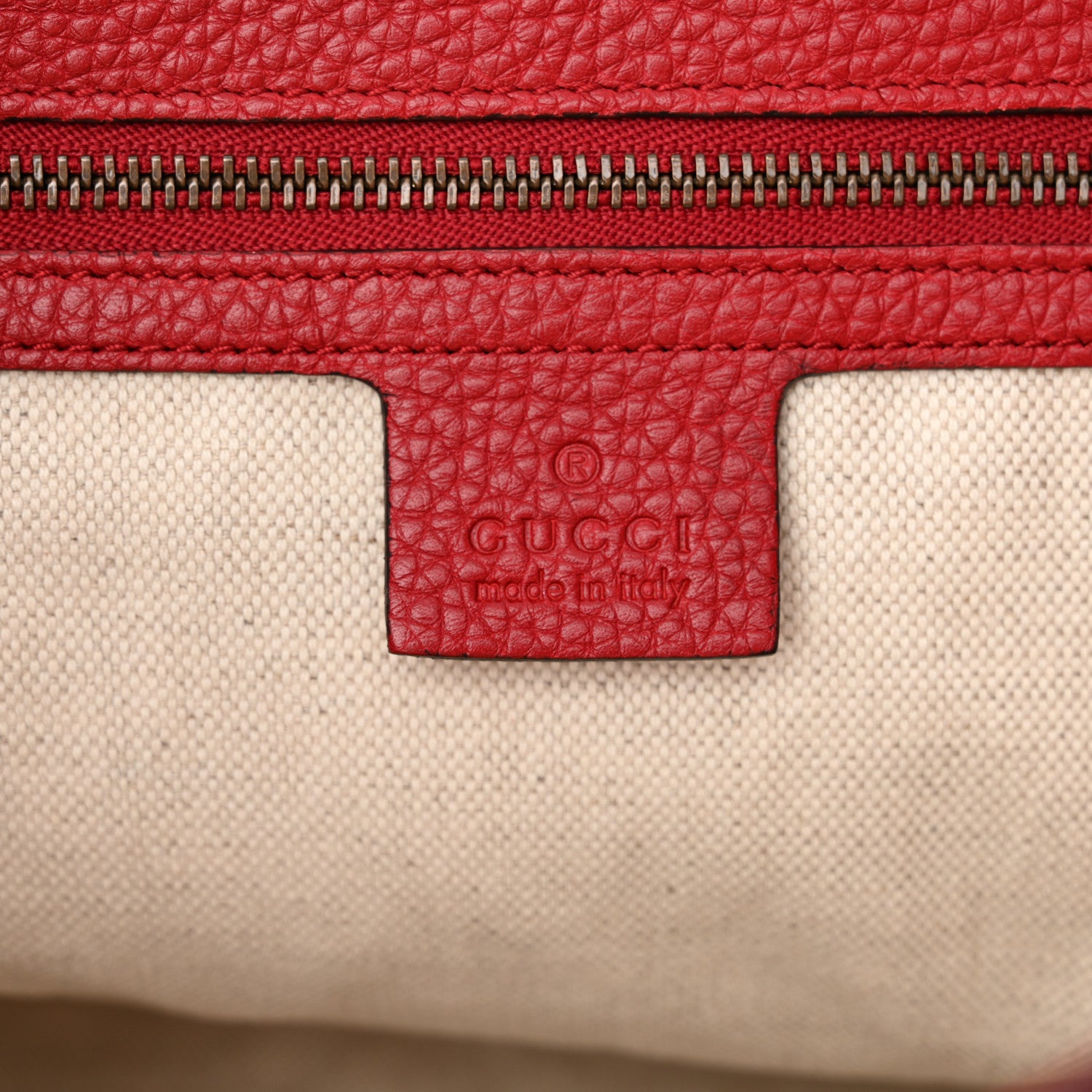 Gucci Calfskin Small GG Marmont Top Handle Bag Vulcanic Red 6 of 11
