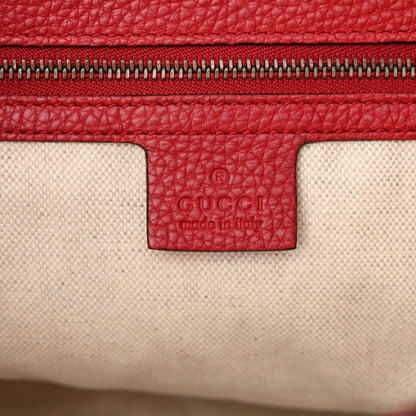 Gucci Calfskin Small GG Marmont Top Handle Bag Vulcanic Red 6 of 11