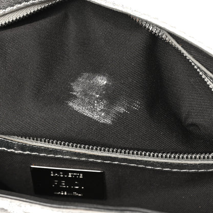 Fendi Vitello Catalan Mirror FF 1974 Embossed Baguette Argento 11 of 11