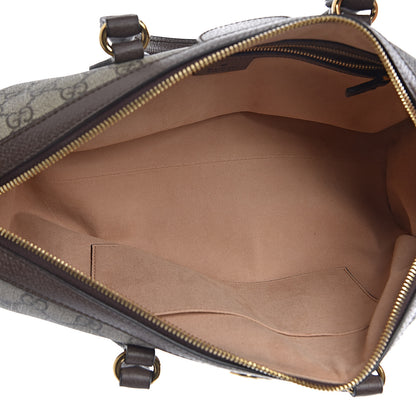 Gucci GG Supreme Monogram Web Medium Ophidia Boston Brown 7 of 10