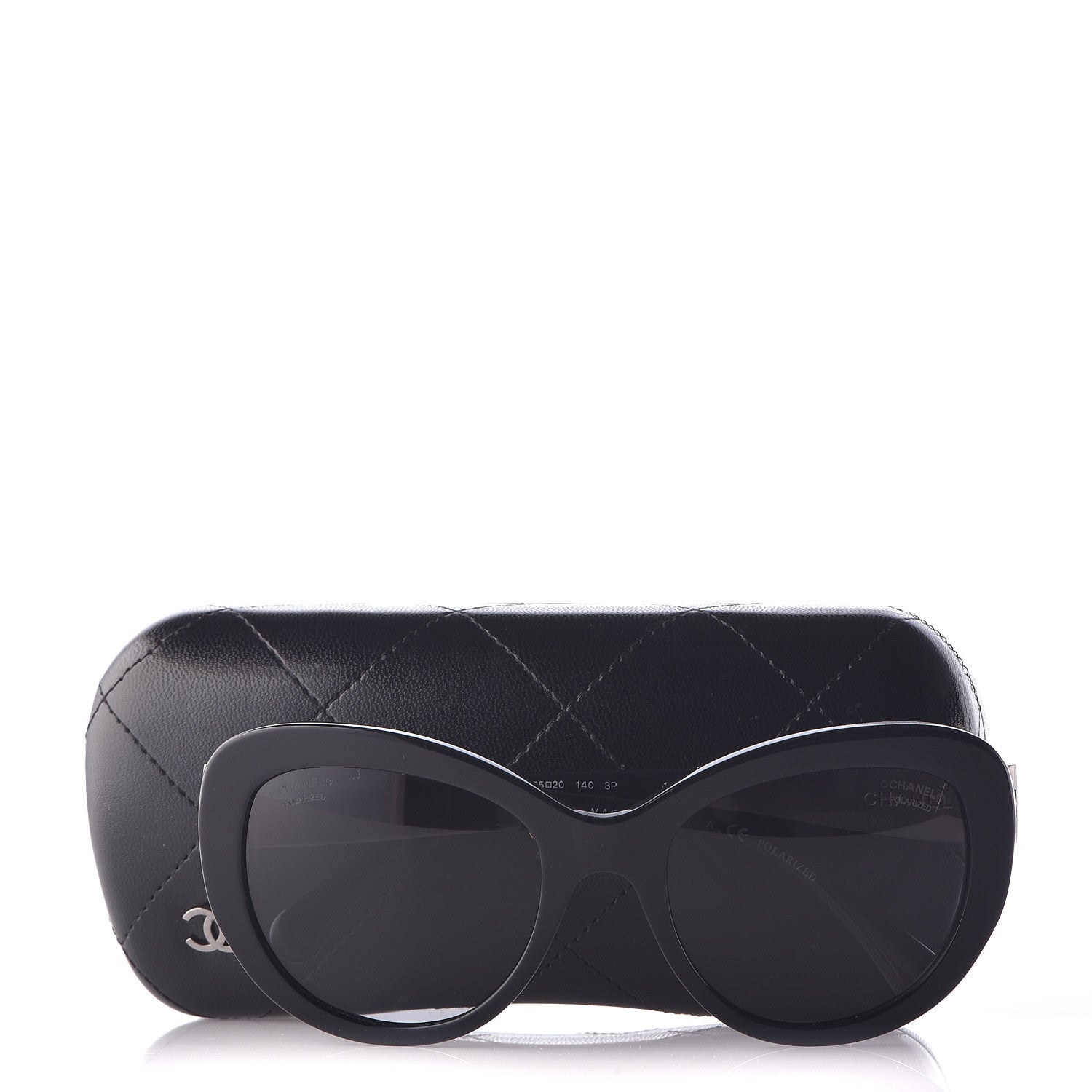 Chanel Polarized Butterfly Signature Sunglasses 5346 Black 7 of 7