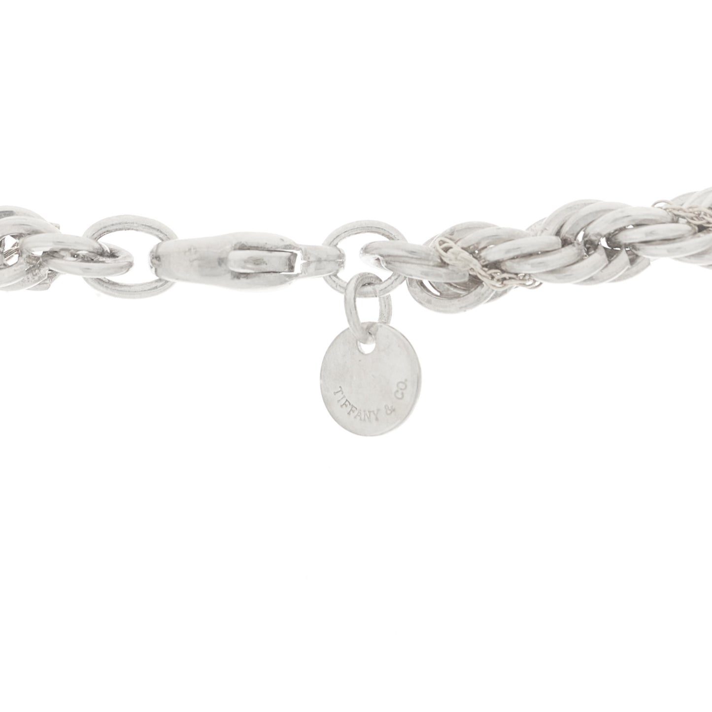 Sterling Silver 18K Yellow Gold Rope Chain Necklace 22"