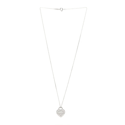 Tiffany Sterling Silver Small Return to Tiffany Heart Pendant Necklace 3 of 8