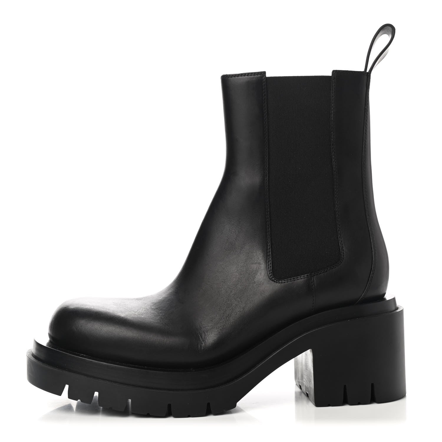 Bottega Veneta Calfskin The Lug Chelsea 30/70mm Ankle Boots 40 Black 1 of 8