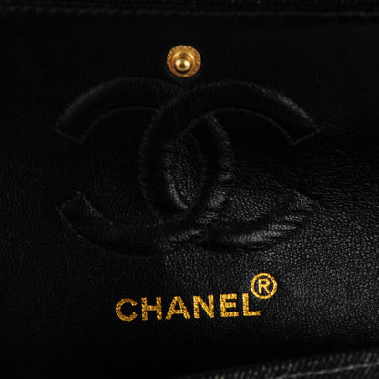 Chanel Denim Quilted Small Double Flap Black 6 of 9