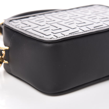 Fendi Vitello Century FF 1974 Embossed Mini Camera Case Black 8 of 10